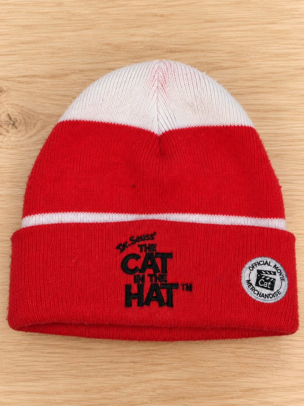 Cat in the Hat BABY Winter Hat Beanie Tuque Size Dr. Seuss Red & White Stripes